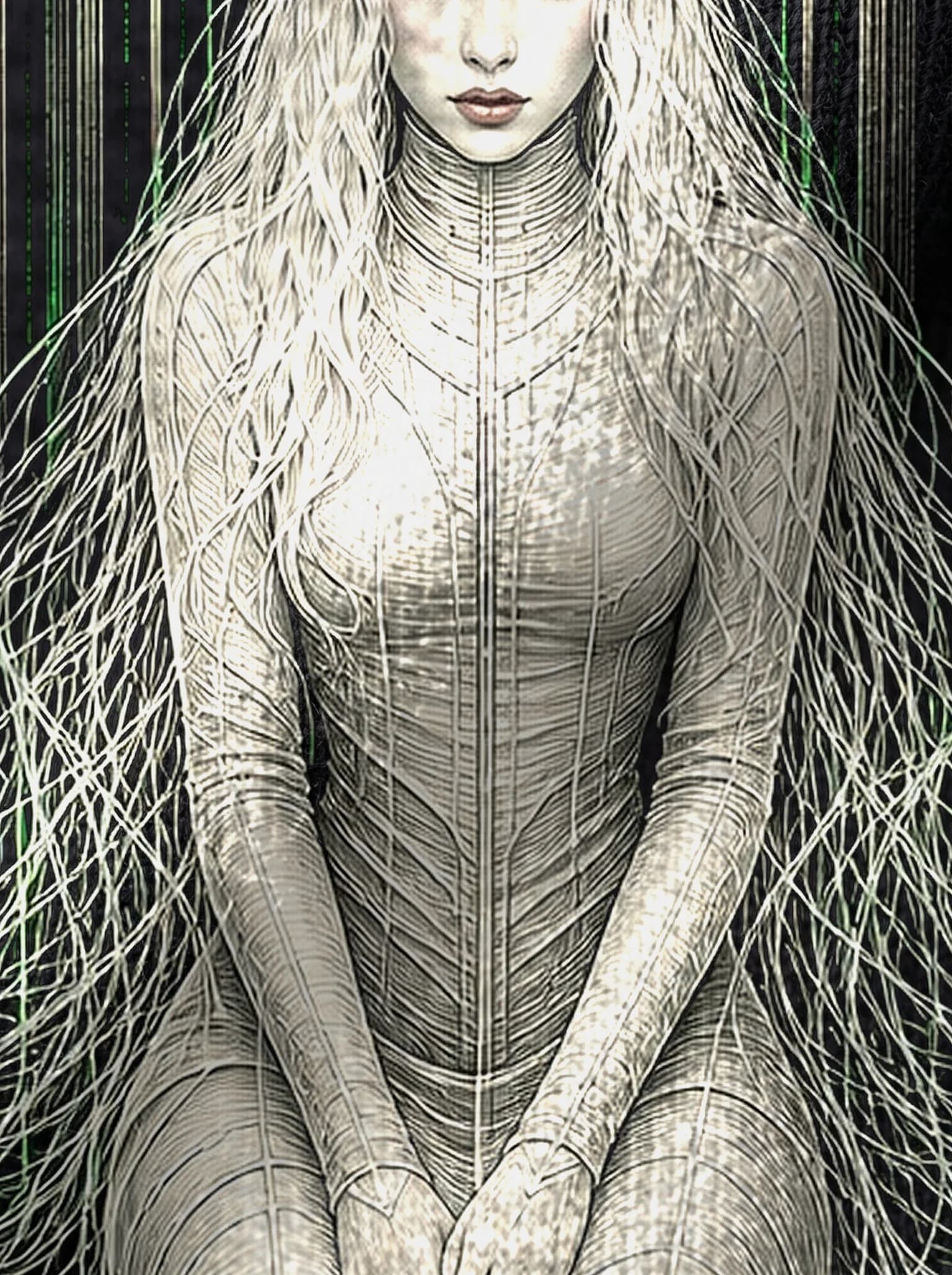 Crystalix T-Shirt: print detail on fabric