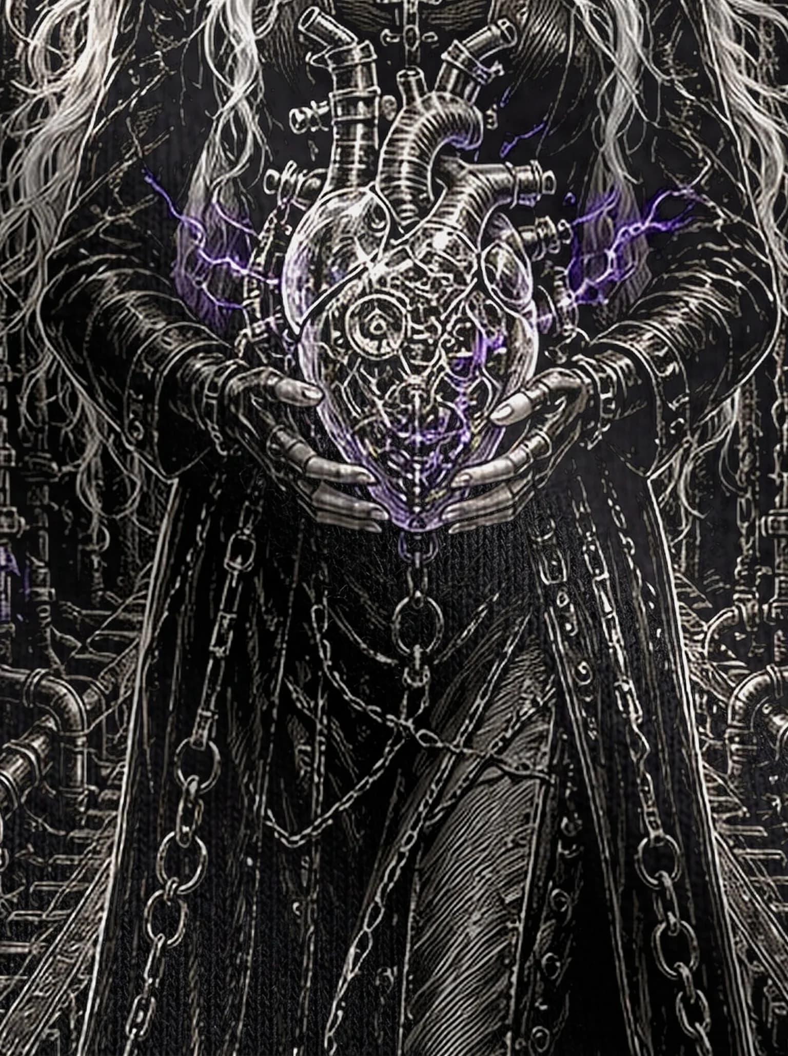 Crystalix T-Shirt: print detail on fabric