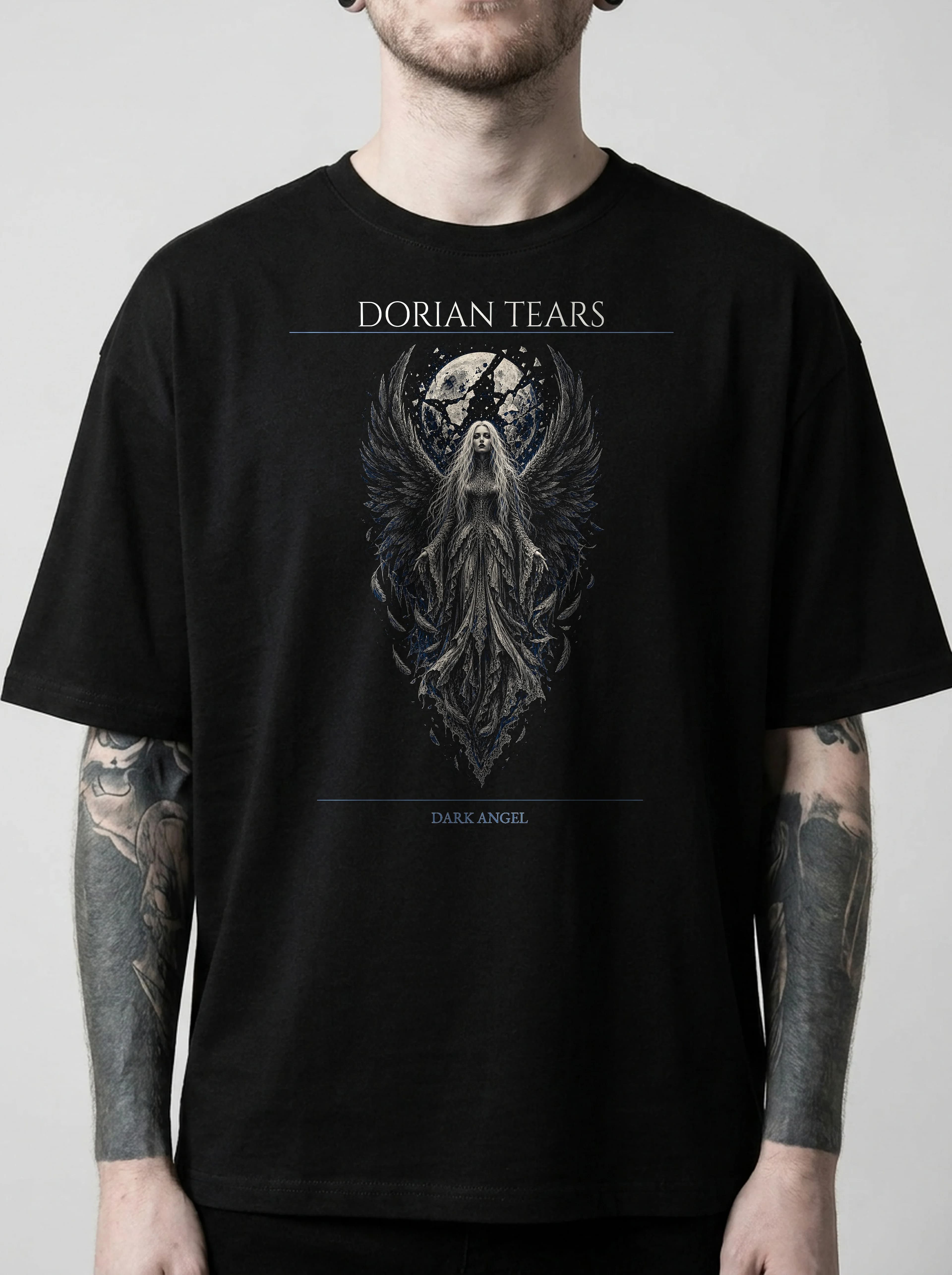 Dorian Tears T-Shirt: male model, chest detail