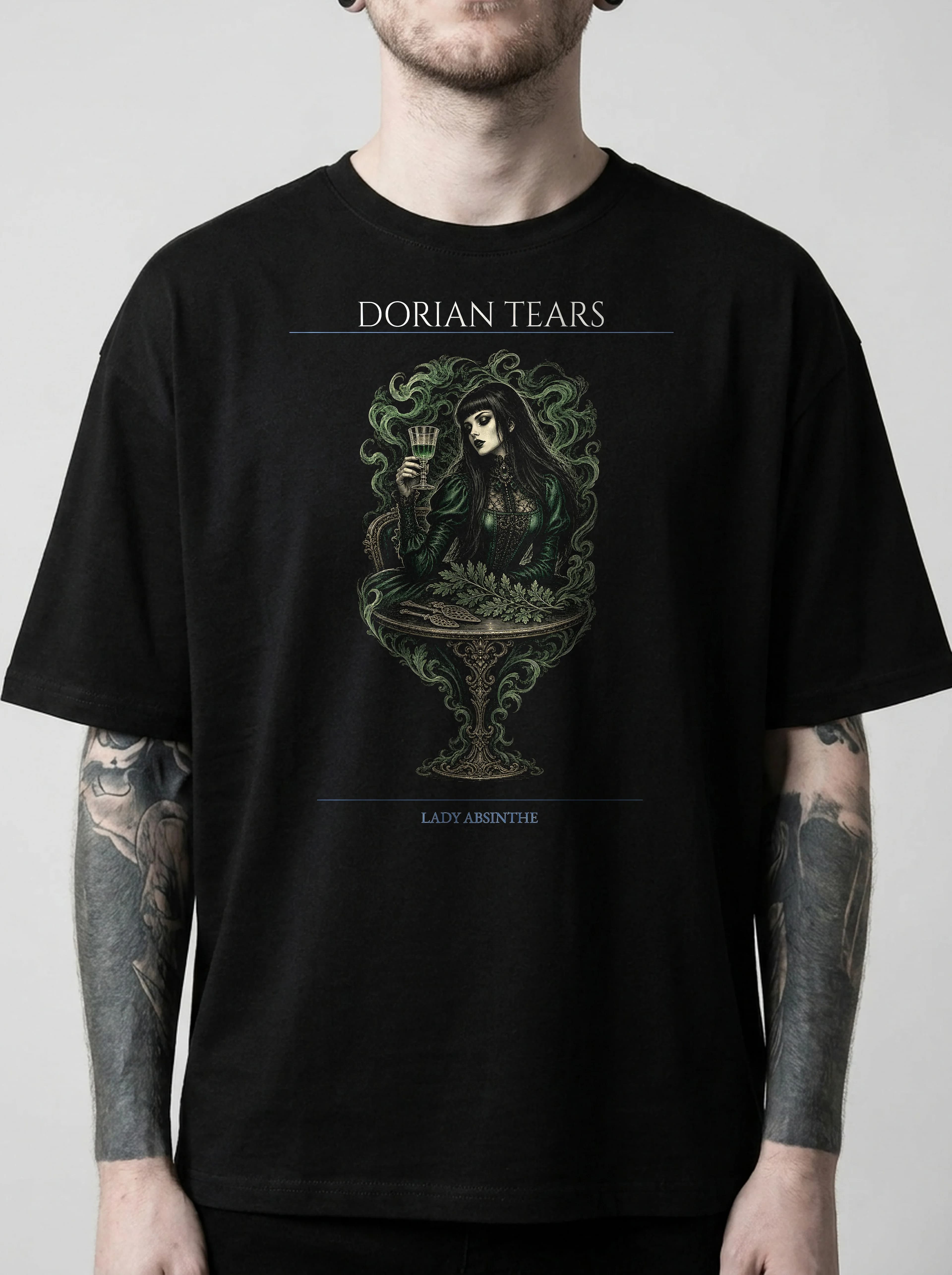Dorian Tears T-Shirt: male model, chest detail