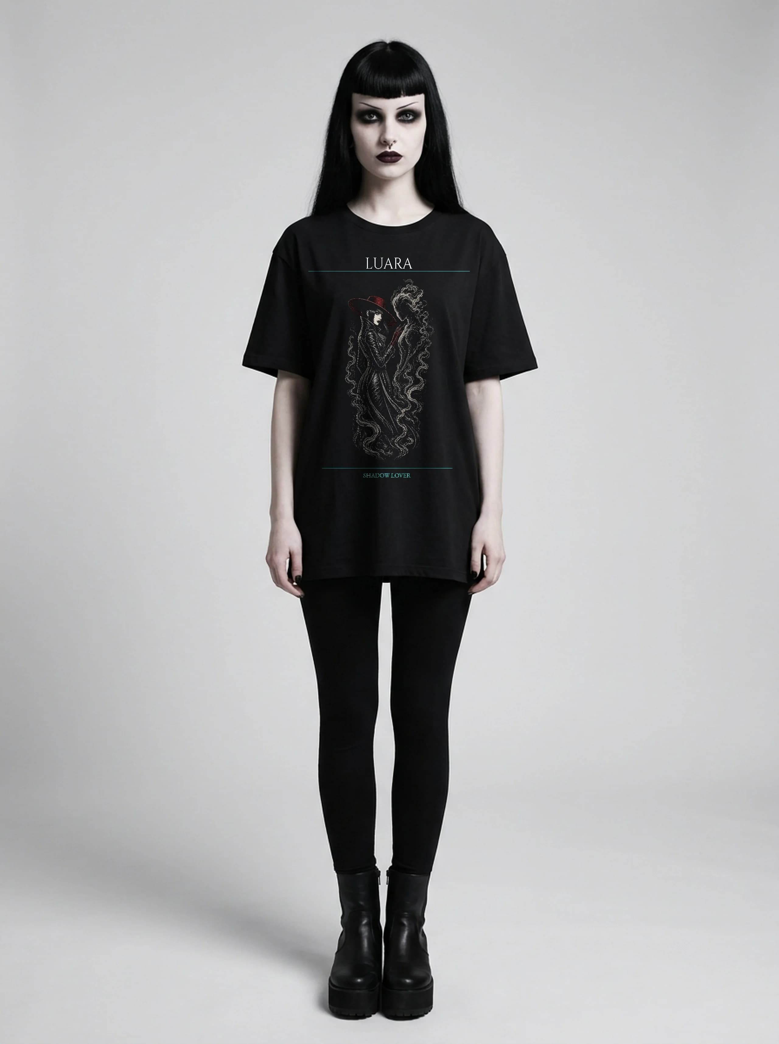 Luara T-Shirt: female model, full length
