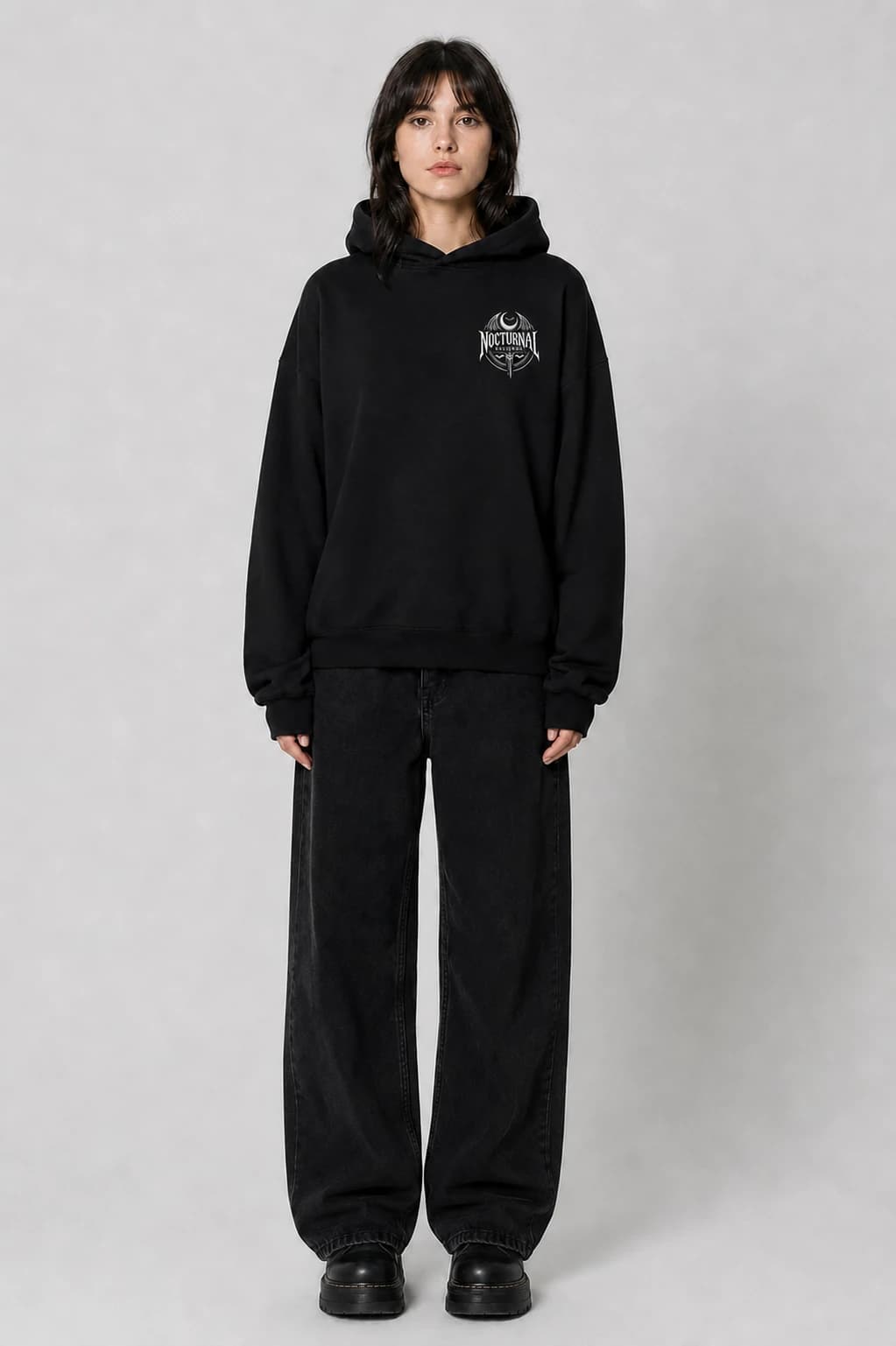 Nocturnal | Hoodie: female model, front view