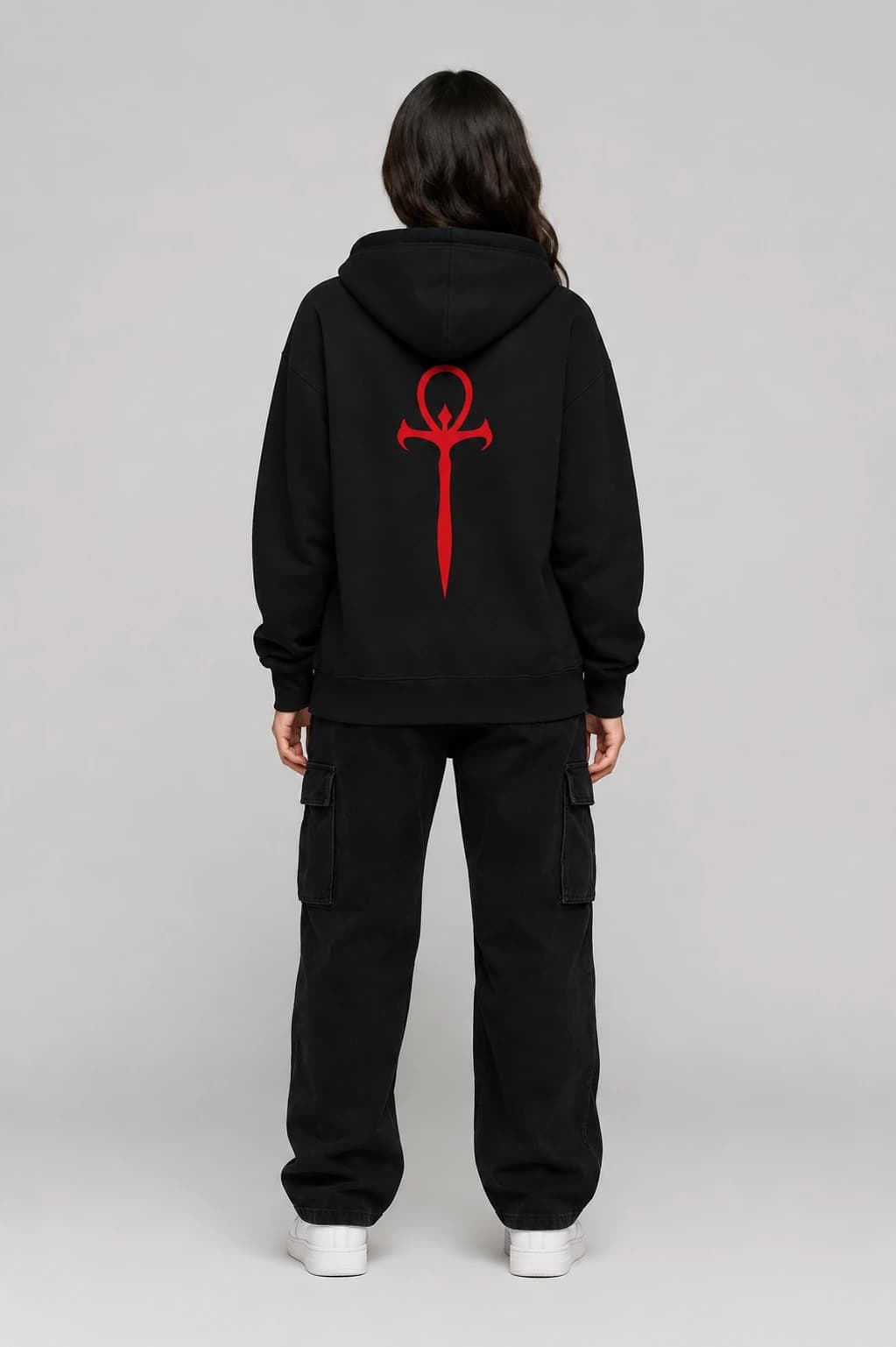 Nocturnal | Hoodie: female model, back view