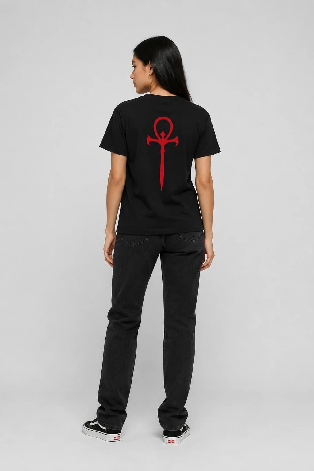 Nocturnal | T-Shirt: female model, back view