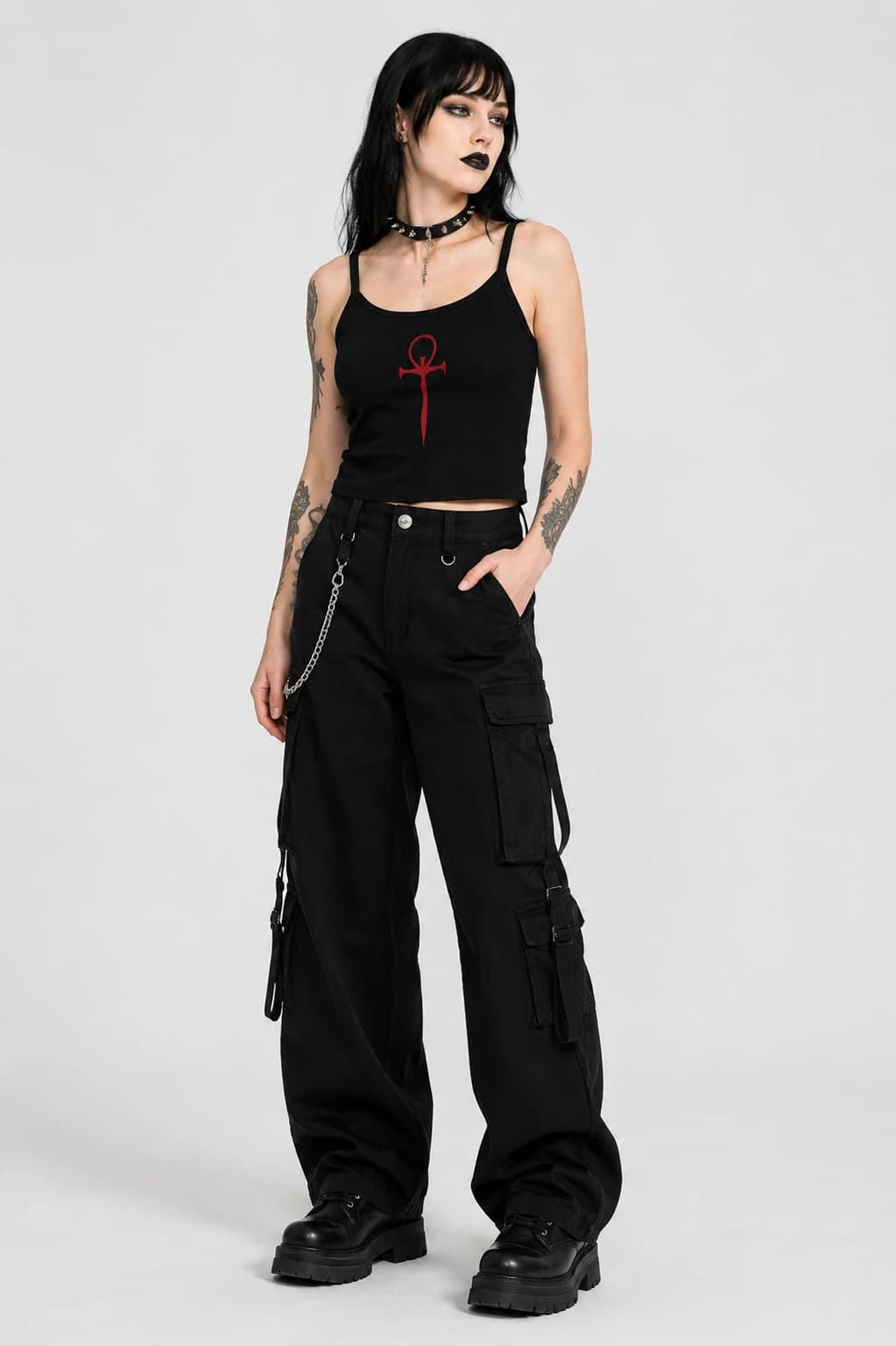 Nocturnal | Tank Top: female model, three-quarter view
