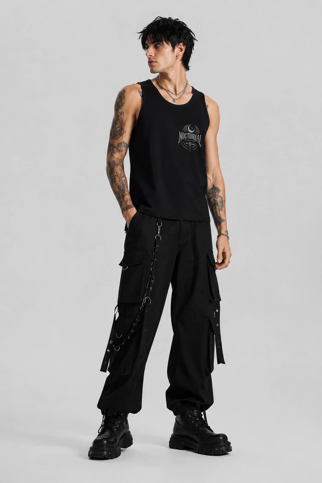 Nocturnal | Tank Top: male model, three-quarter view