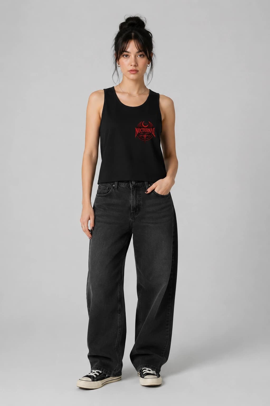 Nocturnal | Tank Top: female model, front view