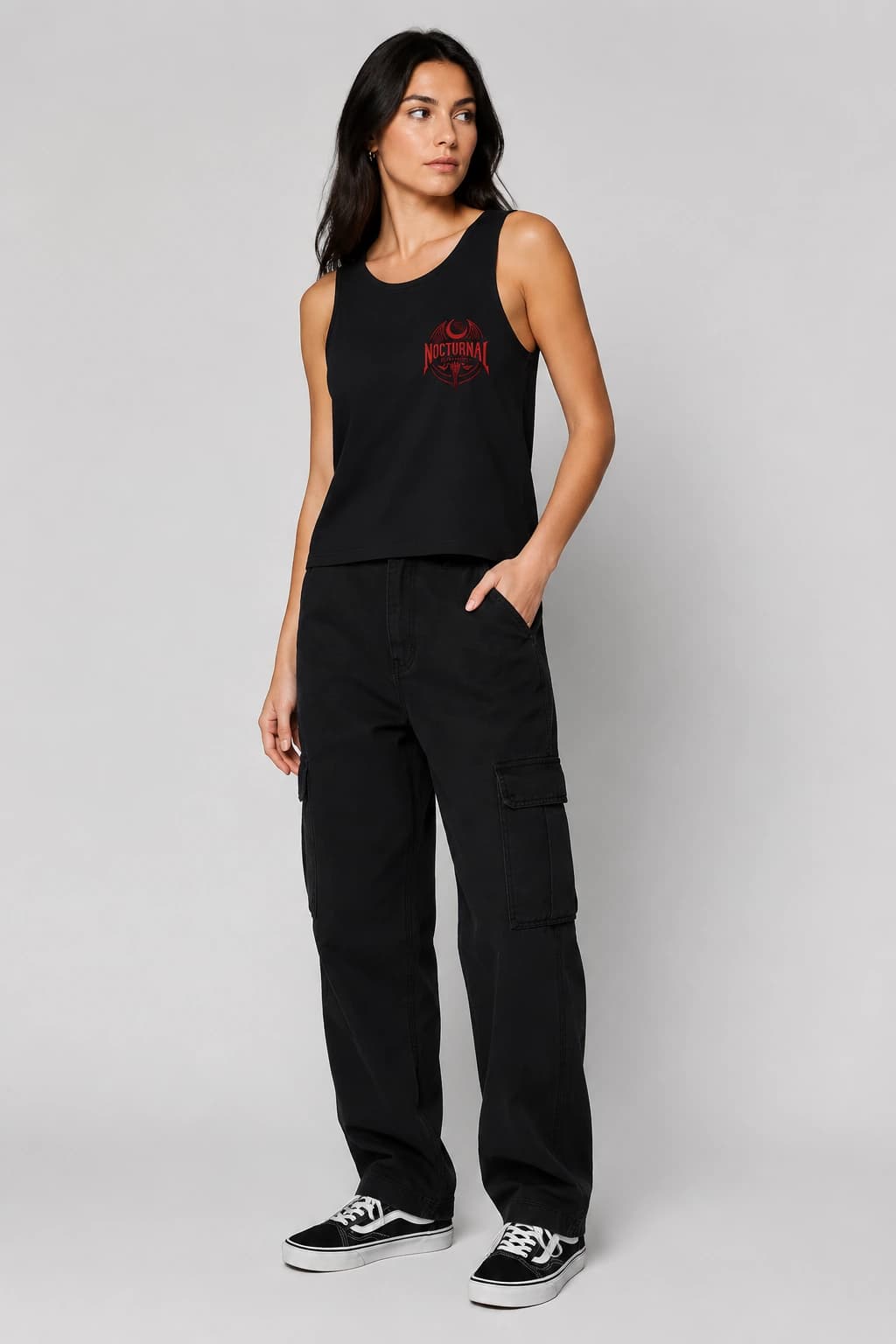 Nocturnal | Tank Top: female model, three-quarter view
