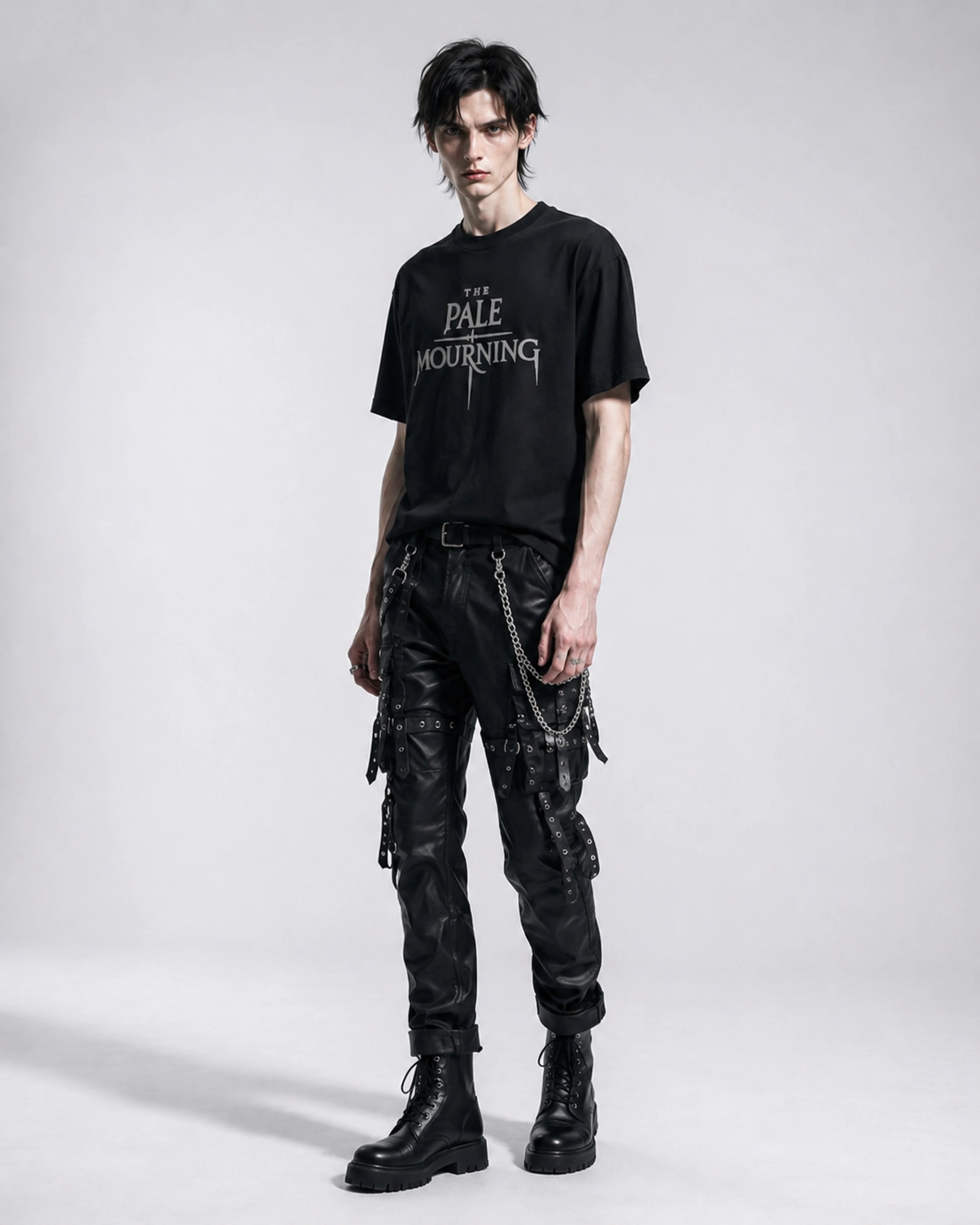 The Pale Mourning | T-Shirt: male model, three-quarter view