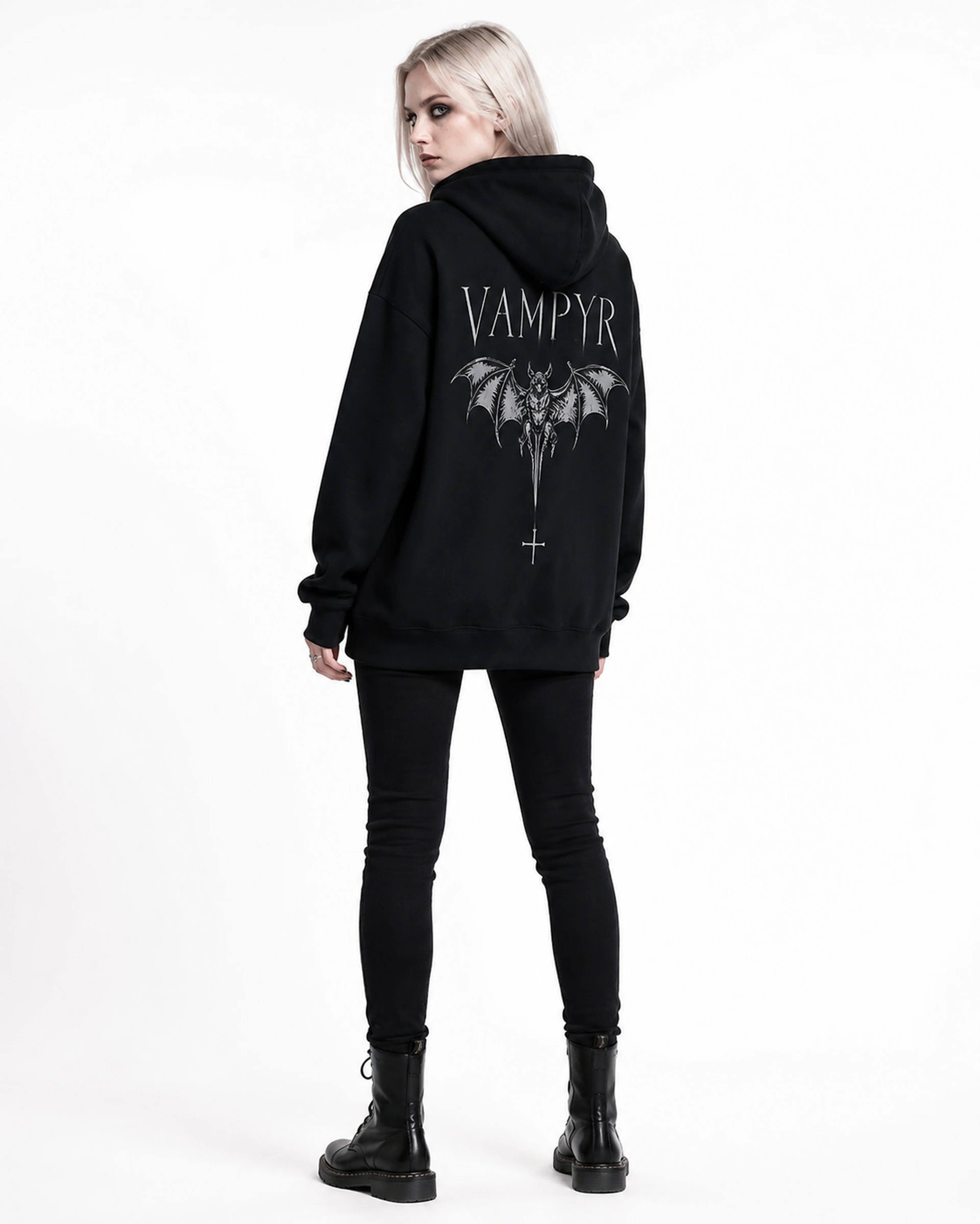 Vampyr | Hoodie: female model, back view